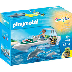 Playmobil 9164 Diving Trip with Boat Figures and Dolphins