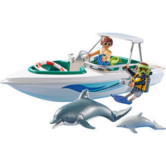 Playmobil 9164 Diving Trip with Boat Figures and Dolphins