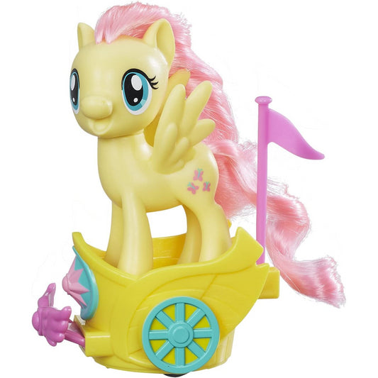 My Little Pony Fluttershy Figure and Royal Spin Along Chariots