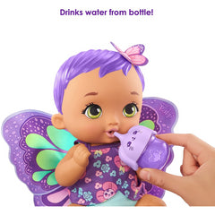 My Garden Baby Feed and Change Baby Butterfly Doll with Purple Hair - Maqio