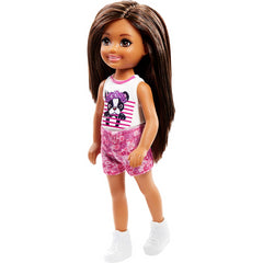 Barbie Club Chelsea Brunette with Puppy Top Doll