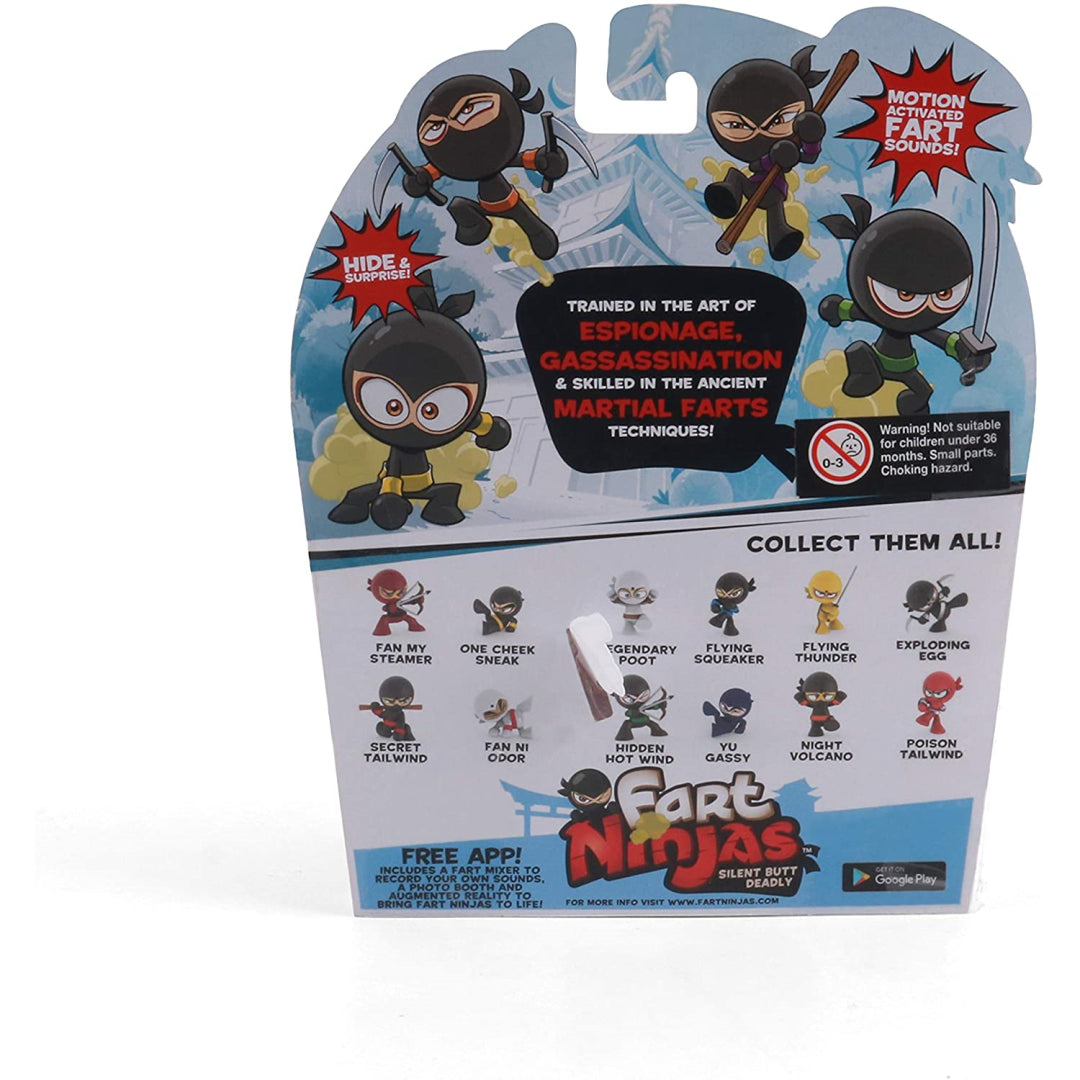 Fart Ninjas YU Gassy Blue Black 9cm Action Figure - Maqio