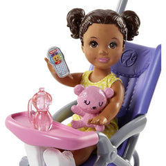 Barbie Babysitting Playset with Skipper Doll Baby Doll Bouncy Stroller