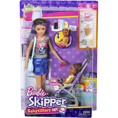 Barbie Babysitting Playset with Skipper Doll Baby Doll Bouncy Stroller