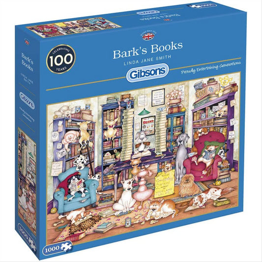 Gibsons Bark’s Books 1000 Piece Jigsaw Puzzle