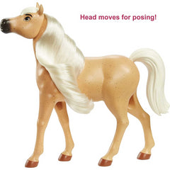 Dreamworks Spirit Untamed Blonde Hair Horse 8" & Moving Head - Palomino
