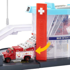 Matchbox Action Drivers Helicopter Rescue Playset with Ambulance & Helicopter