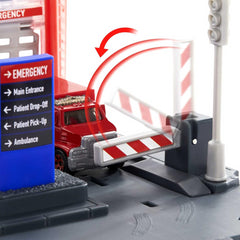 Matchbox Action Drivers Helicopter Rescue Playset with Ambulance & Helicopter