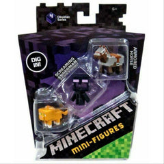 Minecraft Screaming Enderman Armoured Horse Tabby Cat Mini Figures - Maqio