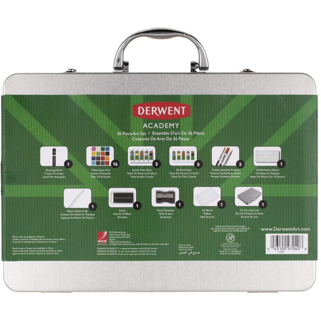 Derwent Academy 36 Piece Painting Art Set - Maqio