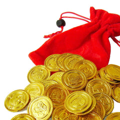 HGL Pirate Coins & Drawstring Pouch Playset - Maqio