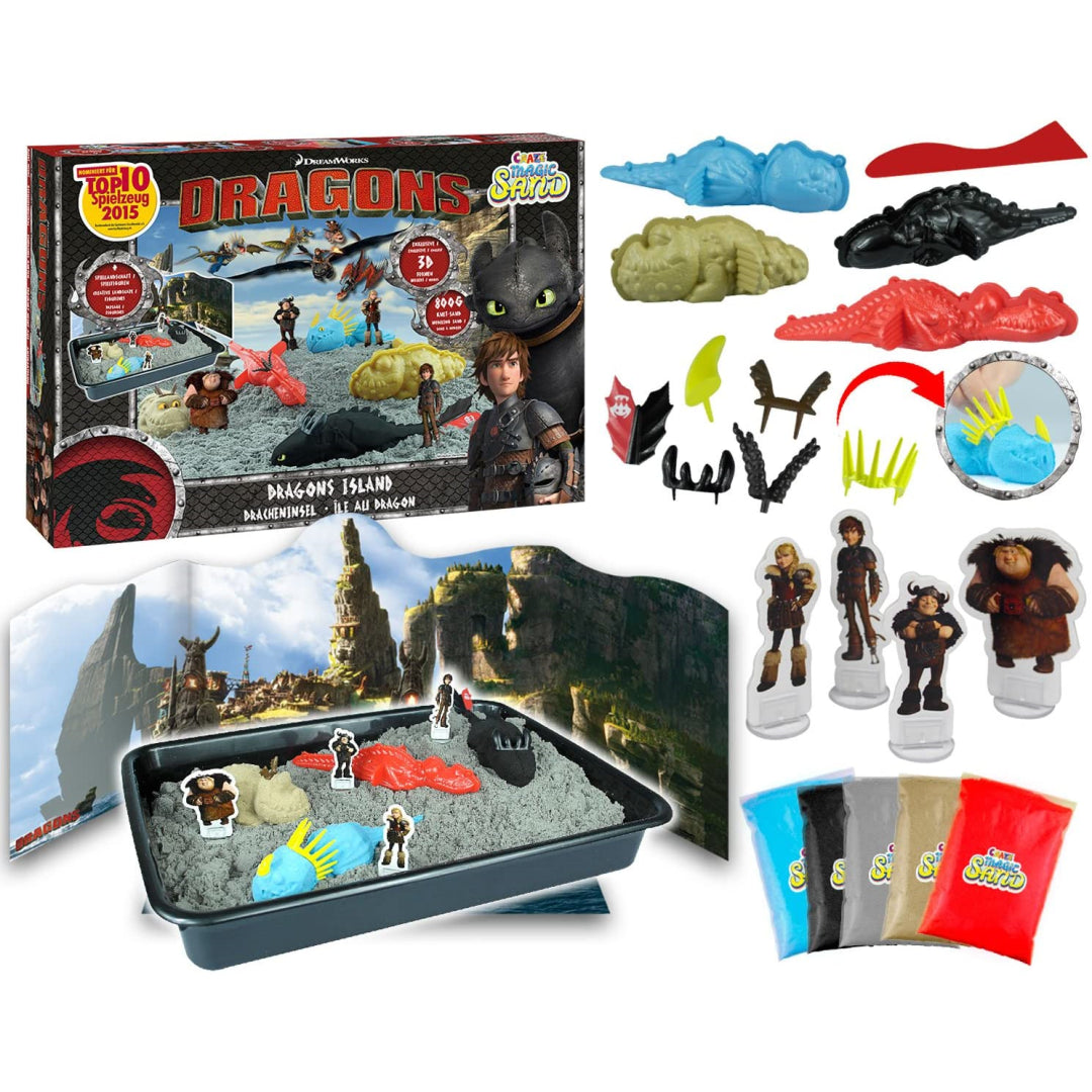 Craze Dreamworks Dragons Magic Sand Island Playset - Maqio