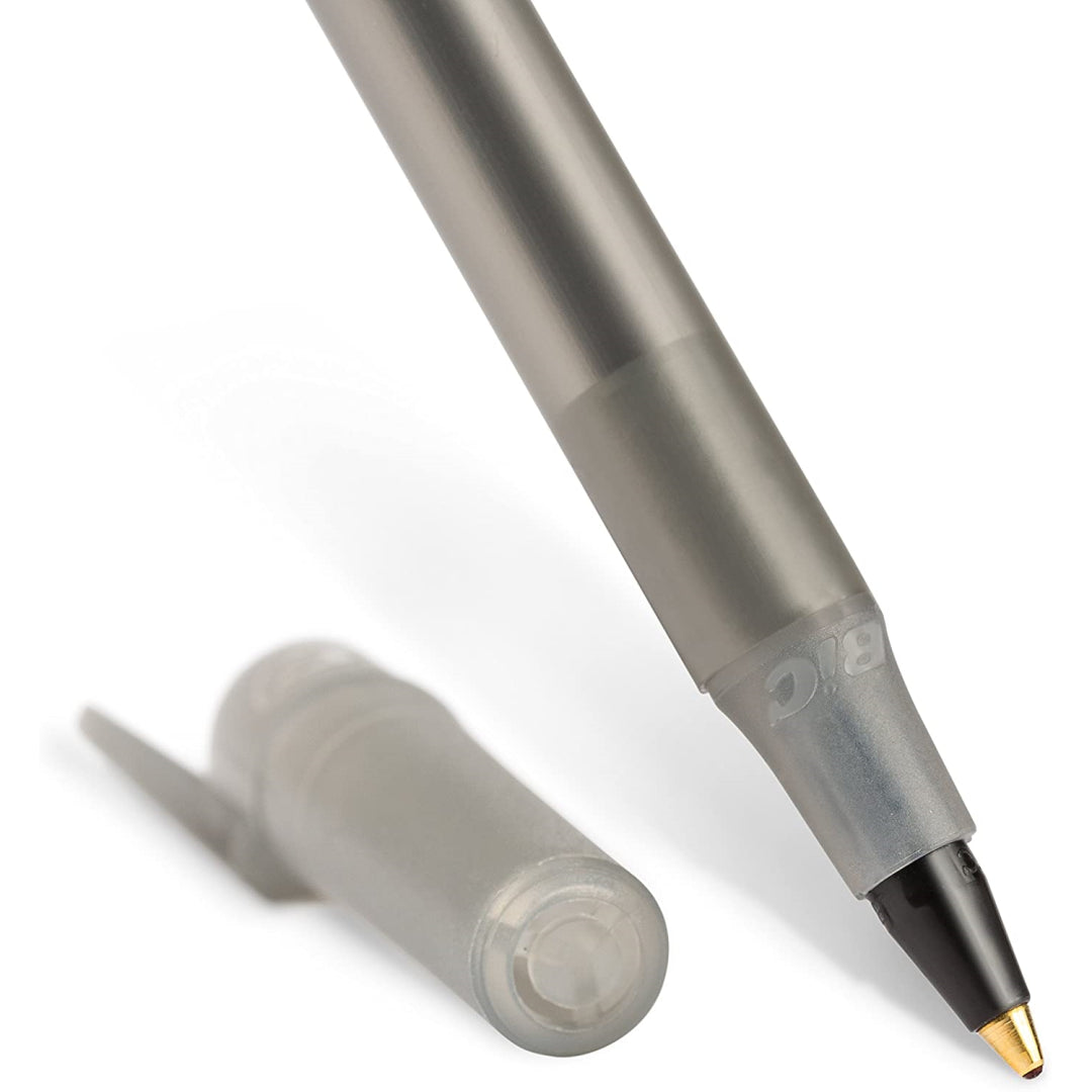 BIC Round Stic 60 Black Medium Ball Pens - Maqio