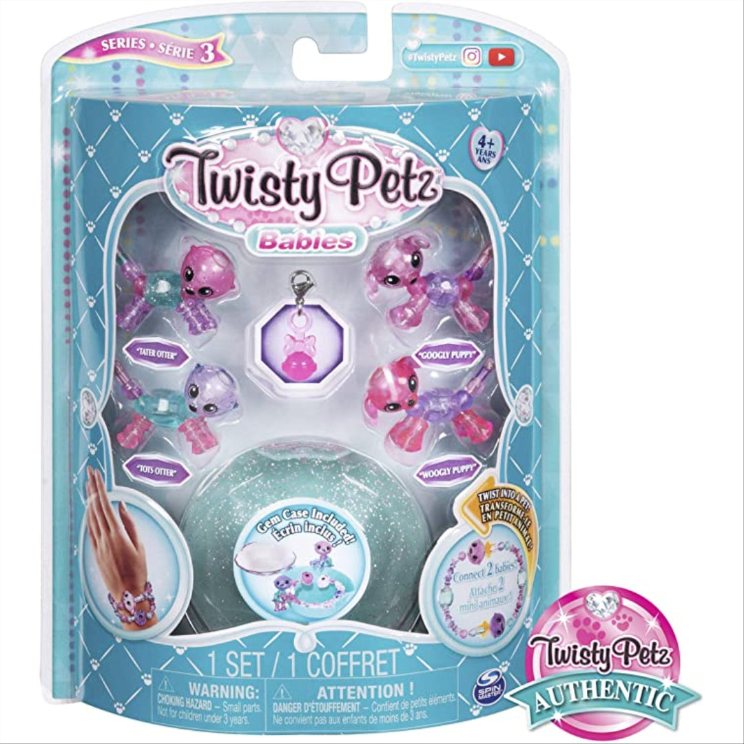 Twisty Petz Twin Baby Otters and Puppies 20114431 - Maqio