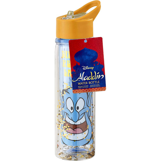 Disney Aladdin Plastic Water Bottle  750ml Sparkly