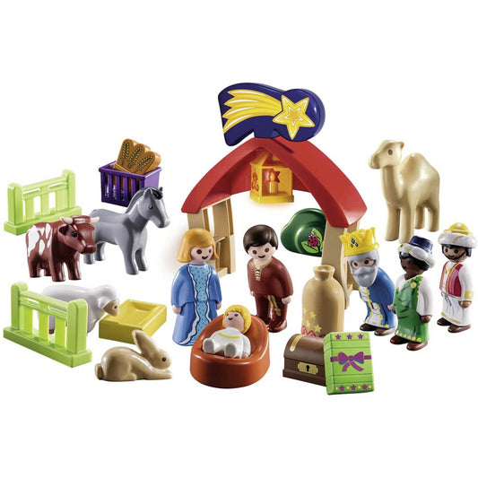 Playmobil 1.2.3 Christmas Nativity Scene Advent Calendar - Maqio