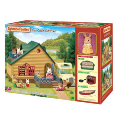Sylvanian Families Log Cabin Playhouse Gift Set with Green Roof - Maqio