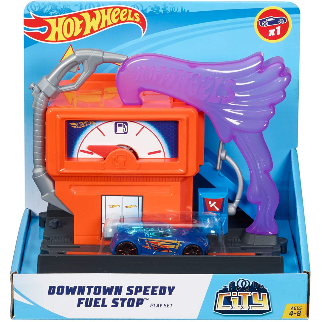 Hot Wheels City Downtown Super Fuel Stop Play Set FMY97 - Maqio