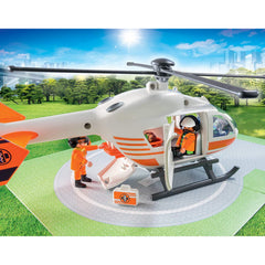 Playmobil City Life Hospital Emergency Helicopter Playset - Maqio