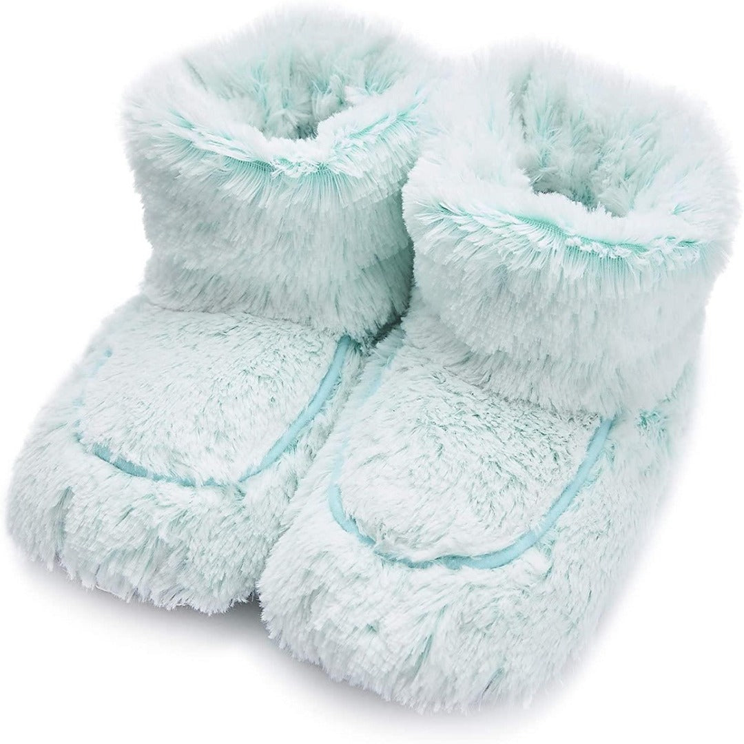 Warmies Lavendar Scented Microwavable Plush Boots (Marshmallow Mint) 683190 - Maqio