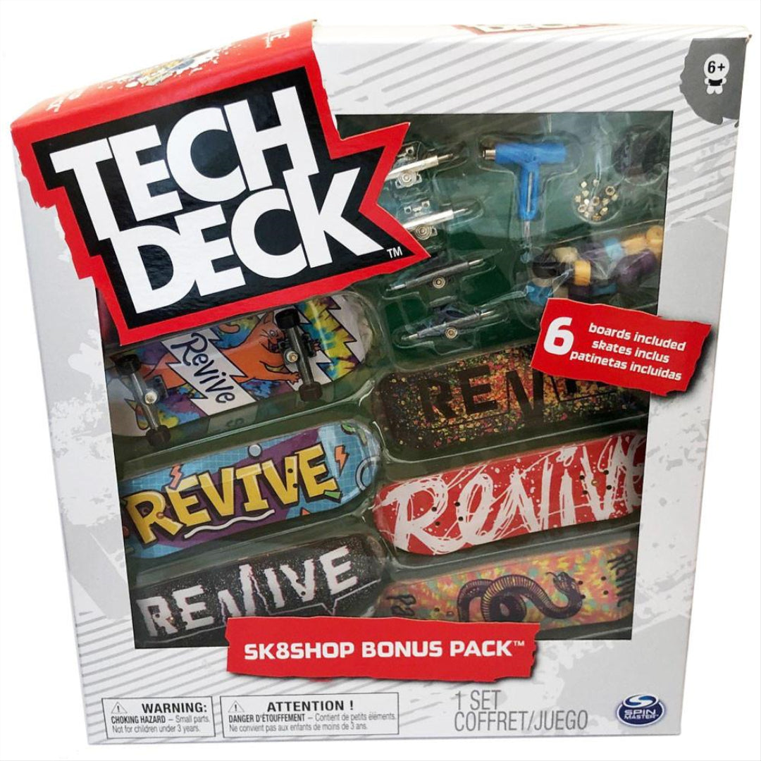 Tech Deck Sk8Shop Revive 6 Pack of Finger Skateboards - Maqio