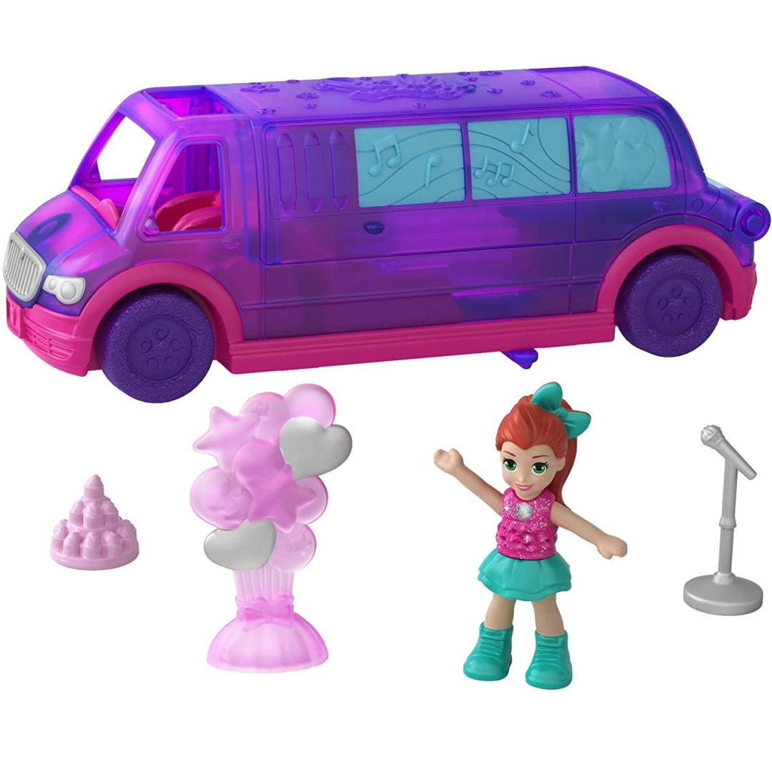 Polly Pocket GGC41 Pollyville Party Limo with Play Areas & Lila Doll (GGC39) - Maqio