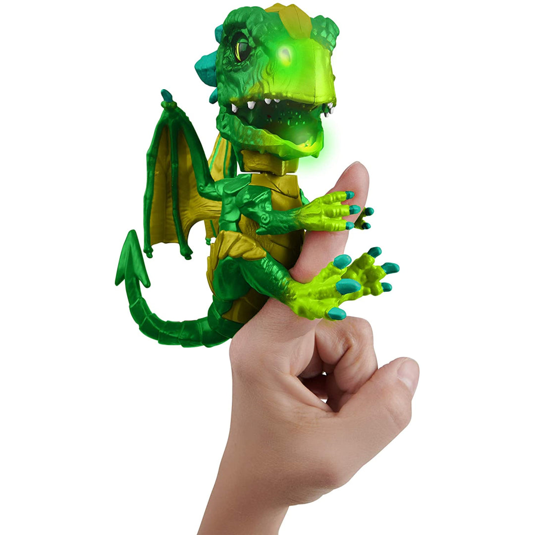 Wow Wee Fingerlings Untamed Dragon – Series 1 – Venom (Green) 3862 - Maqio
