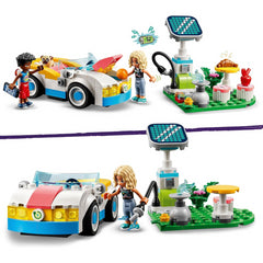 LEGO Friends 42609 Electric Car & Charger Eco Vehicle Adventure Set - Nova & Zac