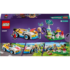 LEGO Friends 42609 Electric Car & Charger Eco Vehicle Adventure Set - Nova & Zac