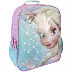 Disney Frozen Elsa Light Up Small Blue Backpack School Travel 3D Rucksack Bag - Maqio