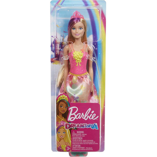 Barbie Dreamtopia Princess Doll 12in Blonde Purple Hairstreak Pink Skirt & Tiara