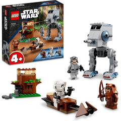 Lego Star Wars AT-ST Construction Toy With Wicket The Ewok & Scout Trooper 75332
