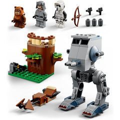 Lego Star Wars AT-ST Construction Toy With Wicket The Ewok & Scout Trooper 75332