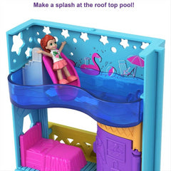 Polly Pocket Hotel Pollyville Stores & Mini Doll
