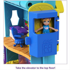 Polly Pocket Hotel Pollyville Stores & Mini Doll