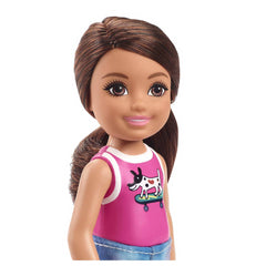 Barbie Club Chelsea Pink Top Brown Hair Doll