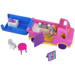 Polly Pocket GGC40 Pollyville Ice Cream Truck with Play Areas & Doll (GGC39) - Maqio