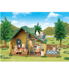 Sylvanian Families Log Cabin Playhouse Gift Set with Green Roof - Maqio