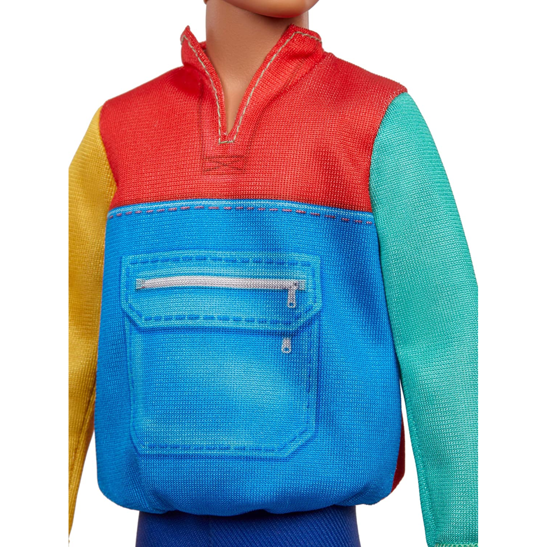 Barbie Ken Fashionistas Doll Blonde Hair Jacket Blue Shorts & White Boots - Maqio
