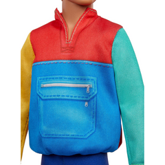 Barbie Ken Fashionistas Doll Blonde Hair Jacket Blue Shorts & White Boots - Maqio