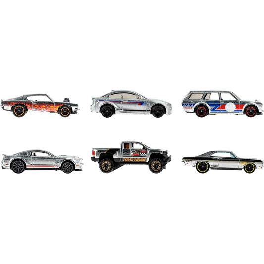 Hot Wheels Themed Zamac Set of 6 Vehicles Mattel