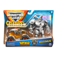 Monster Jam Creatures Truck Die-Cast Vehicle Max-D & Silver Maximus