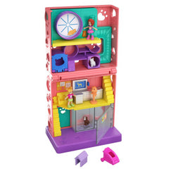 Polly Pocket Pet Place Pollyville Stores Play Set and Mini Dolls