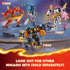 LEGO NINJAGO 71806 Cole’s Elemental Earth Mech Rising Building Set