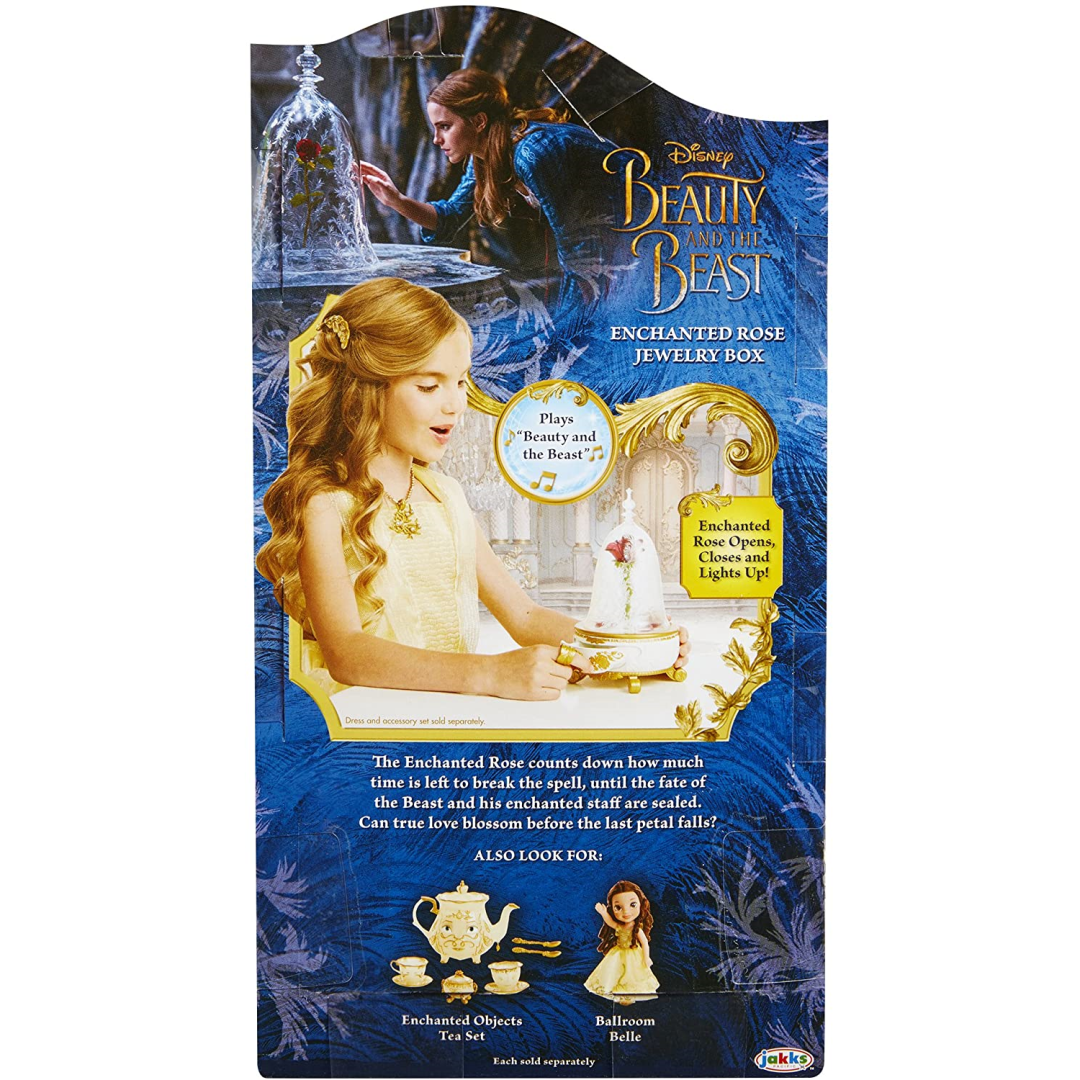 Beauty & the Beast Light Up Enchanted Rose Jewellery Box - Maqio