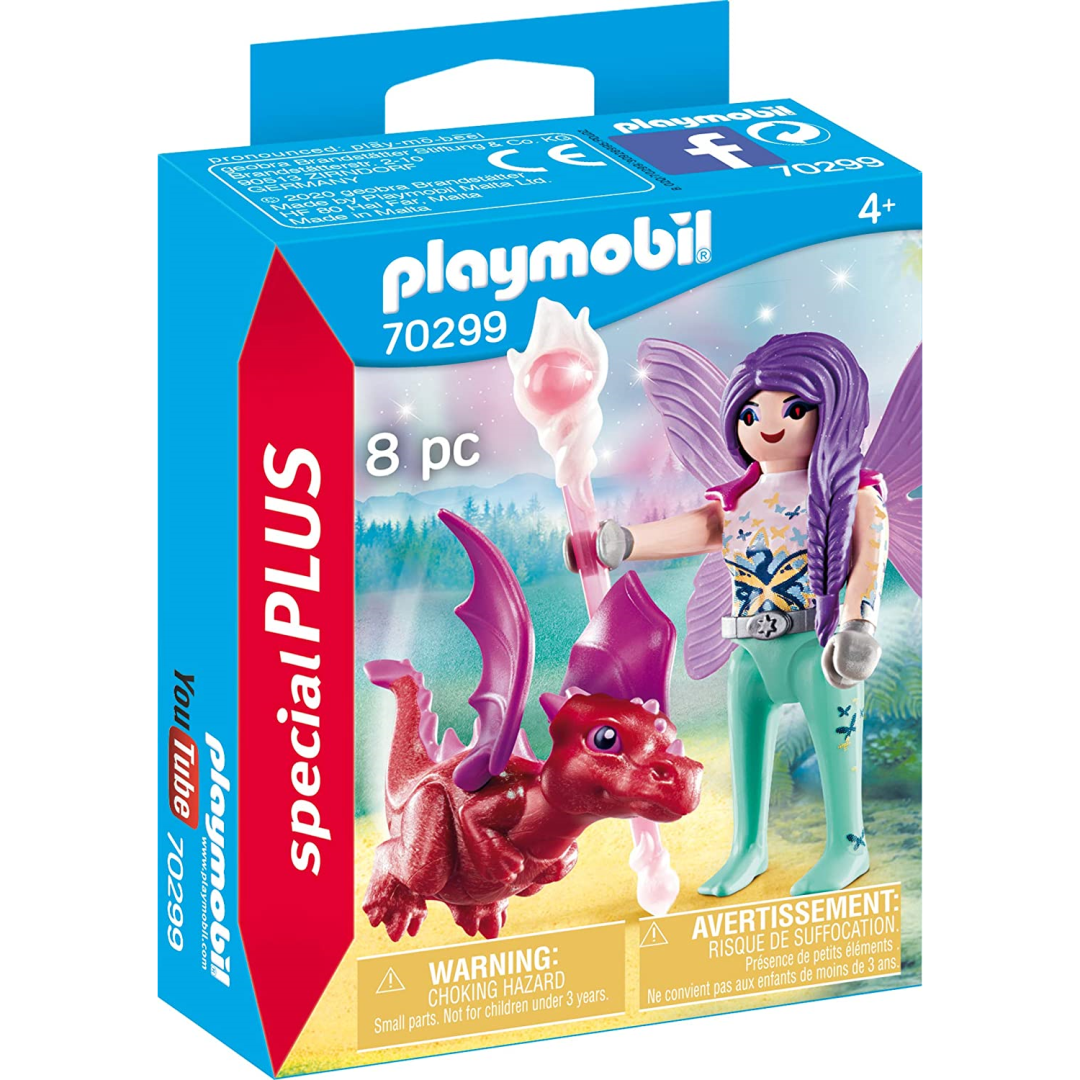 Playmobil 8 Pc Special Fairy with Baby Dragon - Maqio