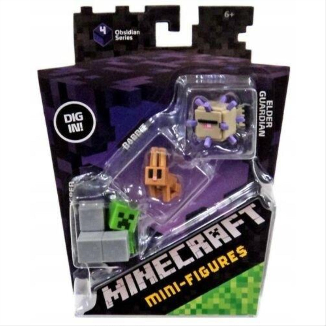 Minecraft Rabbit Elder Guardian Sneaky-Creaper Mini-Figures - Maqio