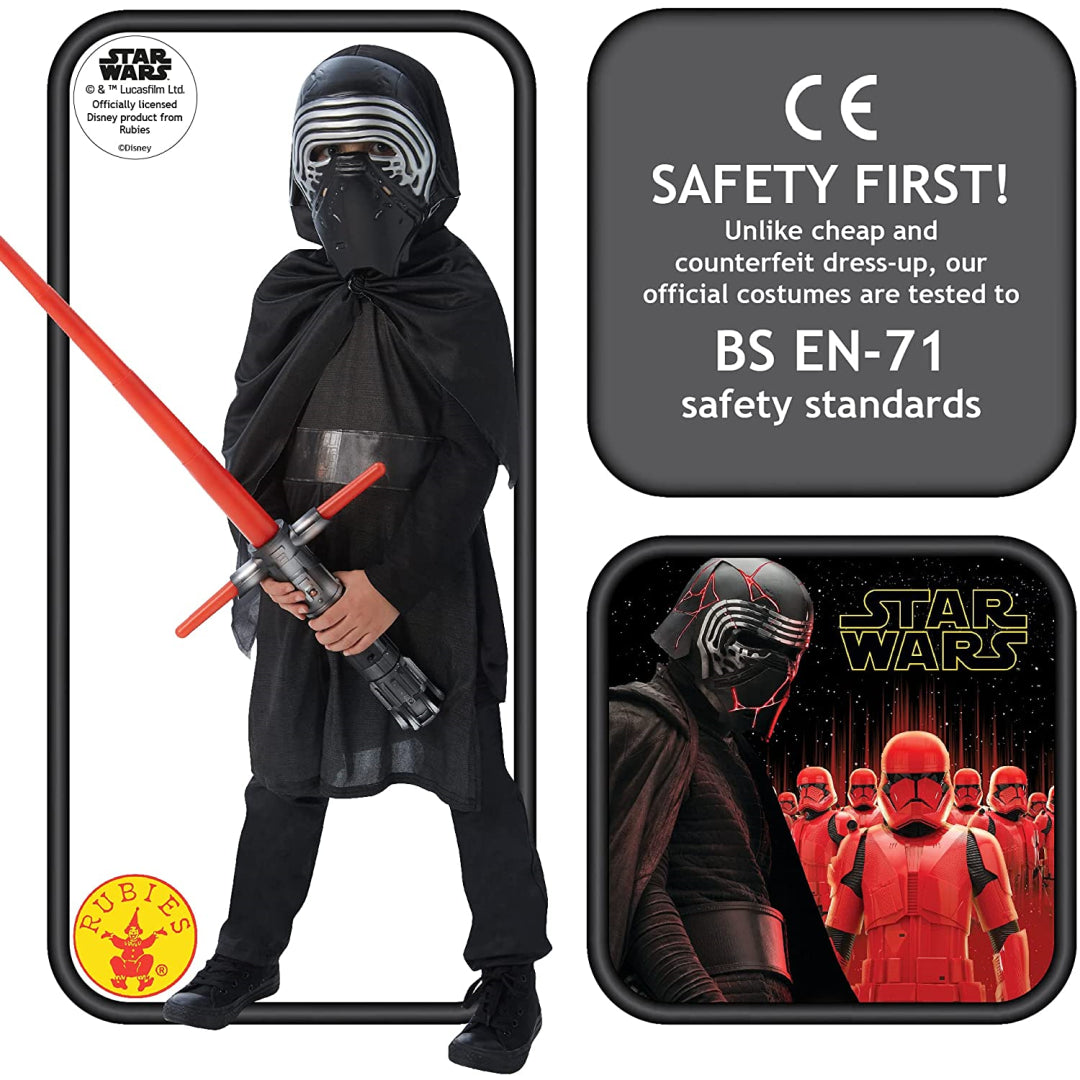 Rubie's Official Star Wars Kylo Ren Fancy Dress Up Costume - 5-6 Years - Maqio