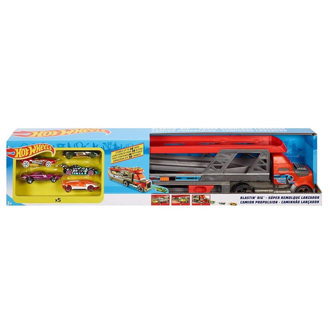 Hot Wheels Blastin' Rig including 5 Cars - Maqio