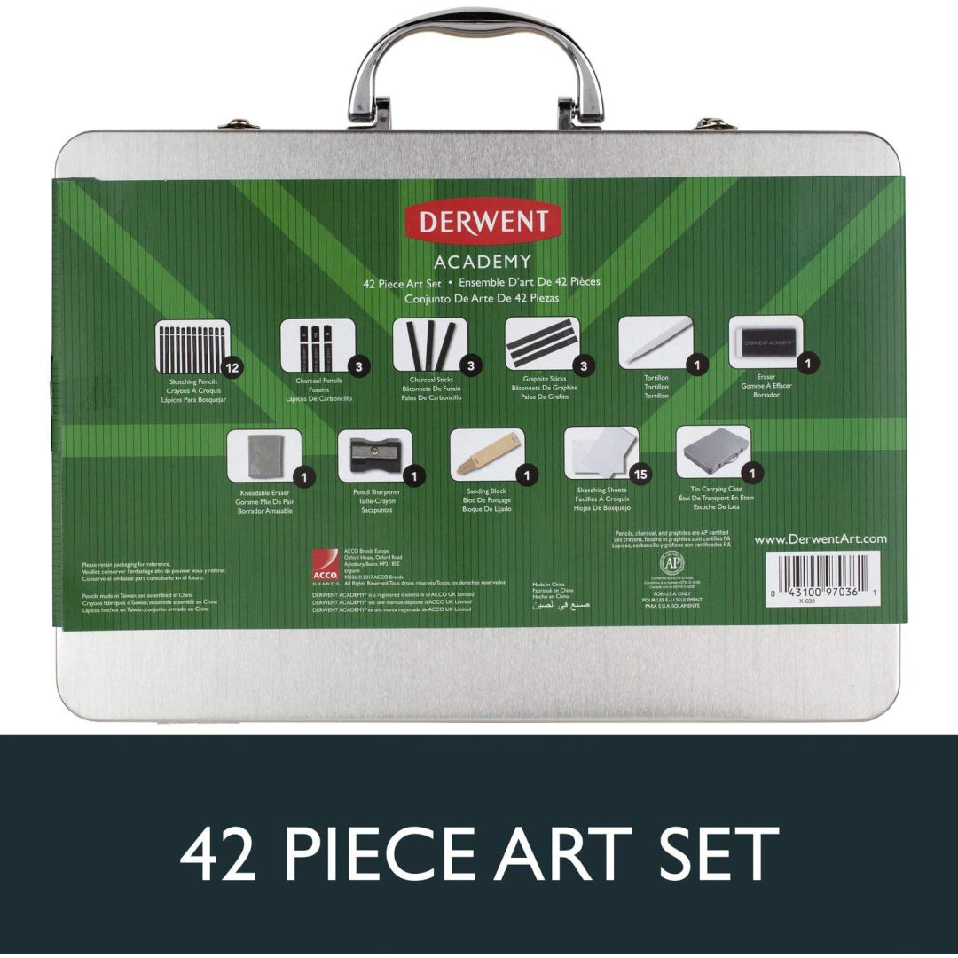 Derwent Academy 42 Piece Sketching Artist Set - Maqio